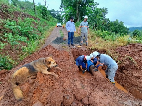 Concórdia Saneamento repara vazamento que desperdiçou água durante dois anos em adutora