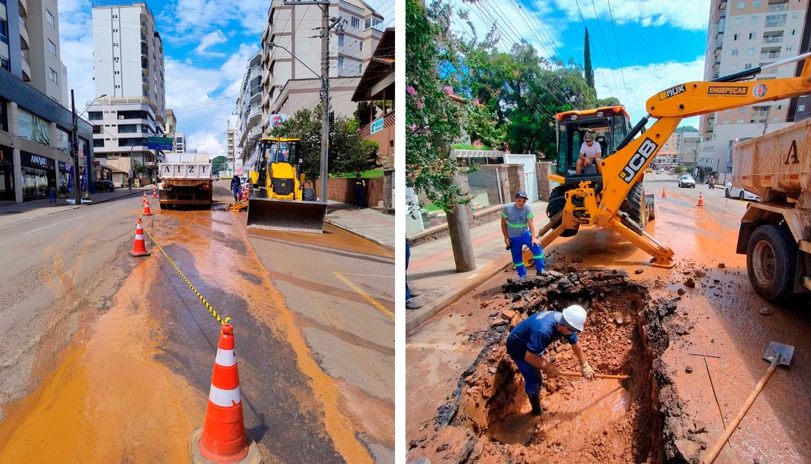 Conserto de rede de água tratada afeta abastecimento em bairros nesta quinta-feira