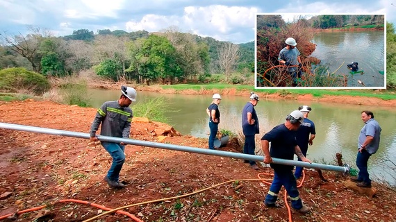Sistema inovador agiliza retomada da operação de captação de água no Rio Jacutinga após cheias