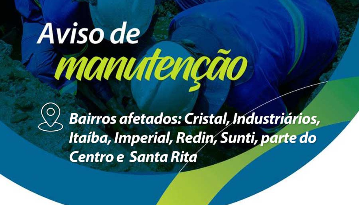Intervenção em adutora de água tratada na região central é adiada para quinta-feira