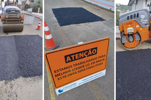 Trabalho de recomposição asfáltica é iniciado para recuperar trechos de vias que sofreram intervenções