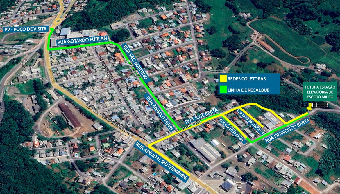 Obras de esgotamento sanitário começam esta semana no bairro Guilherme Reich